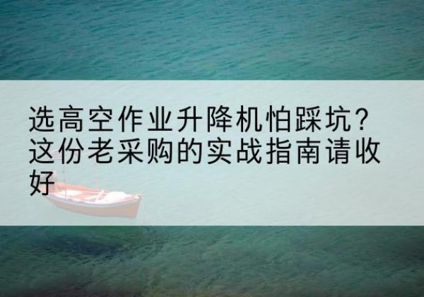 冷水滩高空作业升降机厂家推荐-选高空作业升降机怕踩坑？这份老采购的实战指南请收好